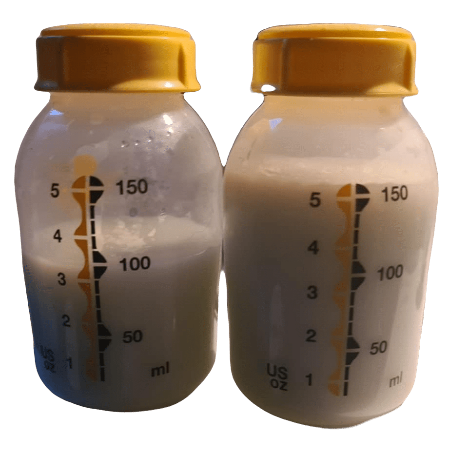 Quantité de lait différente